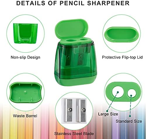 Sonuimy Pencil Sharpeners, 4 Pcs Pencil Sharpeners Manual
