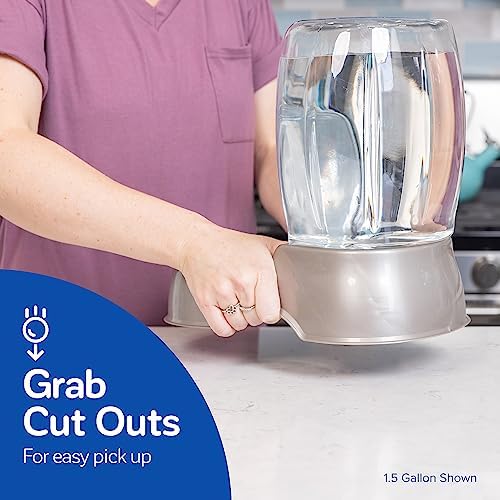 Petmate Pet Cafe Gravity Water Dispenser, 0.75 GAL, Pearl Gray