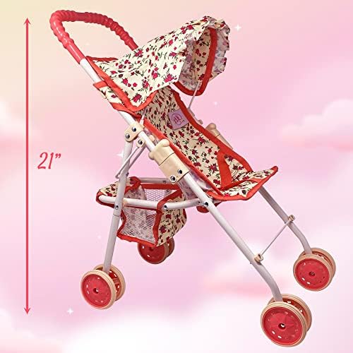 My First Baby Doll Stroller for Kids Ages 3+