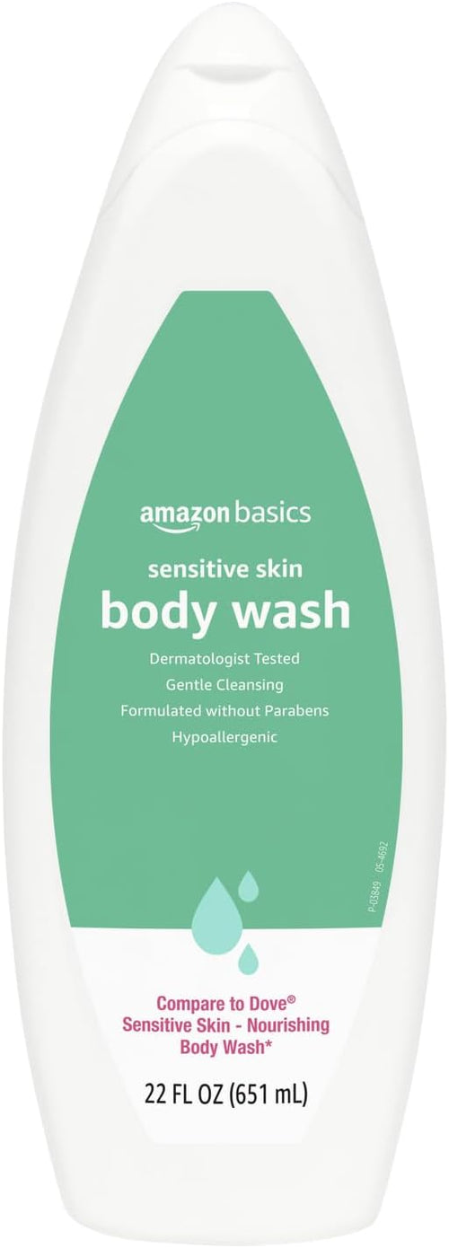 Amazon Basics Hypoallergenic Body Wash for Sensitive Skin, Creamy Lather