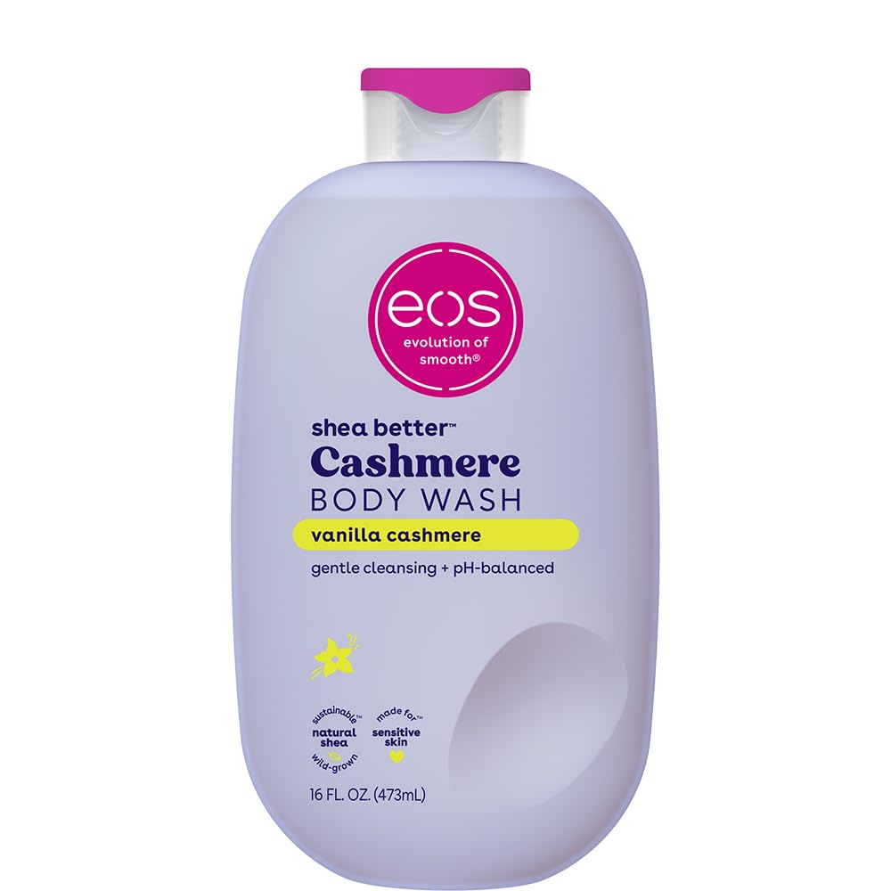eos Body Wash, Vanilla, Moisturizing Creamy Gel Formula with Shea Butter