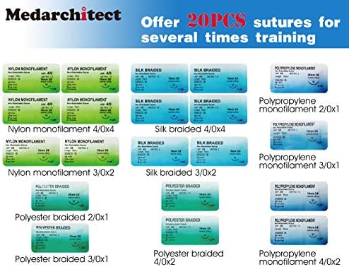 Medarchitect Suture Practice Complete Kit for Medical Student Training