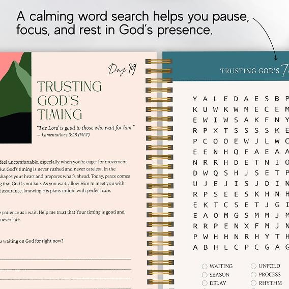 Official Spiral Bible Be Still Word Search Devotional 90 Days of Scripture