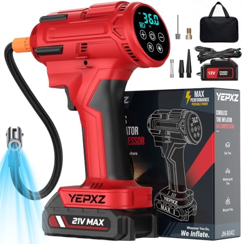 Tire inflator Portable Air Compressor - 160PSI &21V Battery Tire Pump