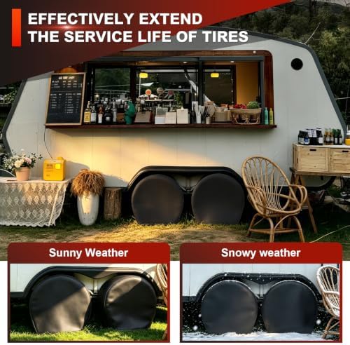Explore Land Tire Covers 2 Pack Fit Tire Diameters 26-28.75 inch, Black