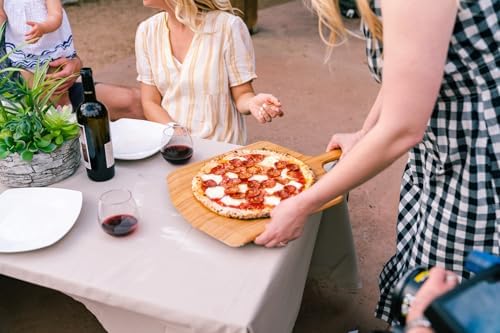 Ooni 16” Bamboo Pizza Peel – Wooden 16 Inch Serving Board, Pizza Spatula Paddle