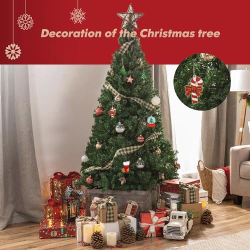 60pcs Wooden Christmas Ornaments Kit to Paint for Decoration DIY Crafts