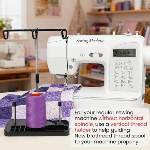 New brothread 4 Large Cones All Purpose Polyester Thread -White