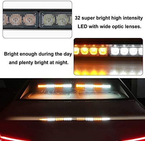 ASPL 2x 16.8 inch Strobe Light Bar 32LED Dash Lights
