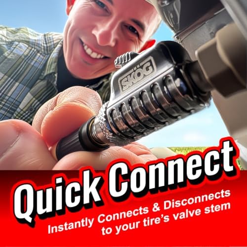 Chuck Mates Locking Tire Air Chuck Quick-Connect, Open-Flow (1-Pack)