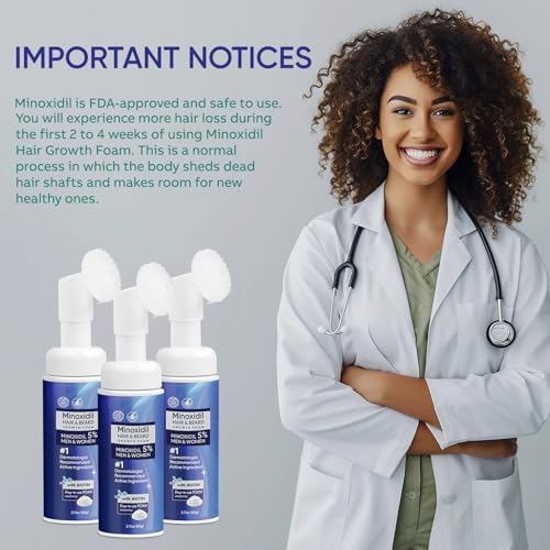 5% Minoxidil Foam for Men and Women, Hair Regrowth Treatment for Thinning Hair