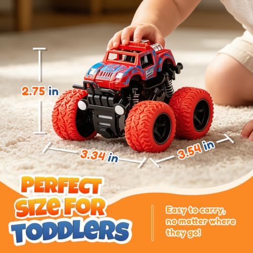 4 Pack Monster Trucks Toys for Boys 2 3 4 5 6 7 Year Old
