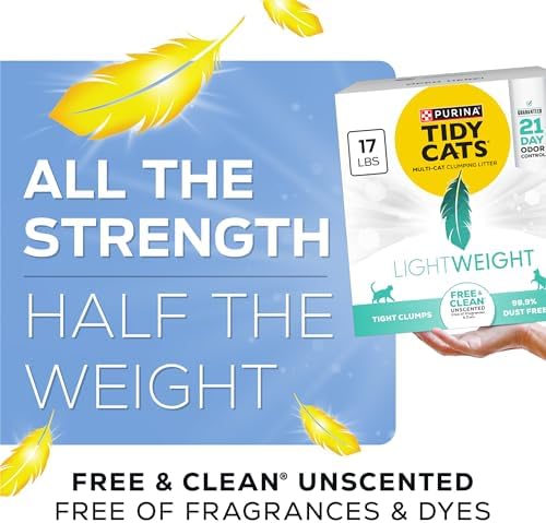 Purina Tidy Cats Low Dust Clumping Cat Litter, LightWeight Free & Clean Unscented