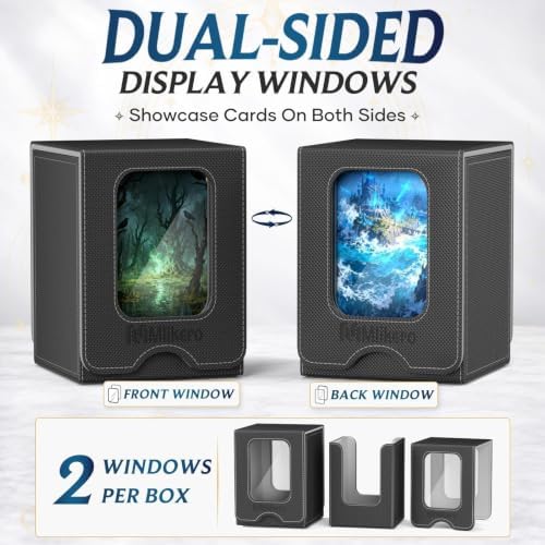 Mlikero 4 Pack Commander Deck Box, Card Deck Box, Commander Display
