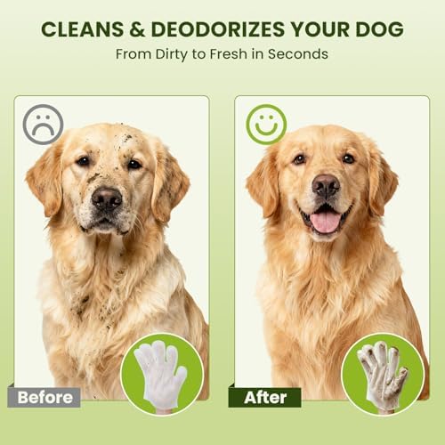 36ct Pet Glove Wipes for Dogs, Cats & Small Animals, Coconut Scent