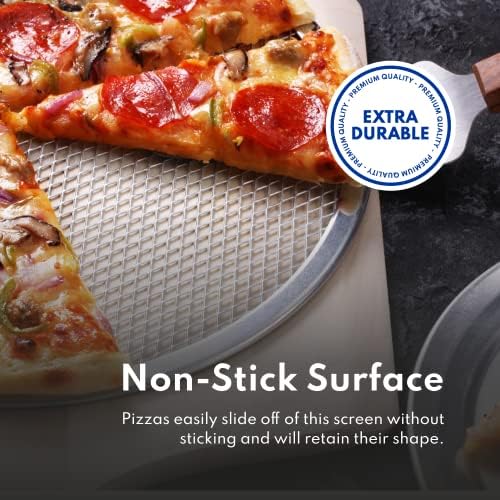 New Star Foodservice Aluminum Pizza Baking Screen, 16 Inch