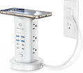 Power Strip Tower Surge Protector with 9 AC Outlets 8 USB - power strip tower with surge protection