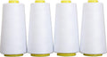 ThreadArt Polyester Serger Thread, 4 Cone Pack 2750yd 40/2, White