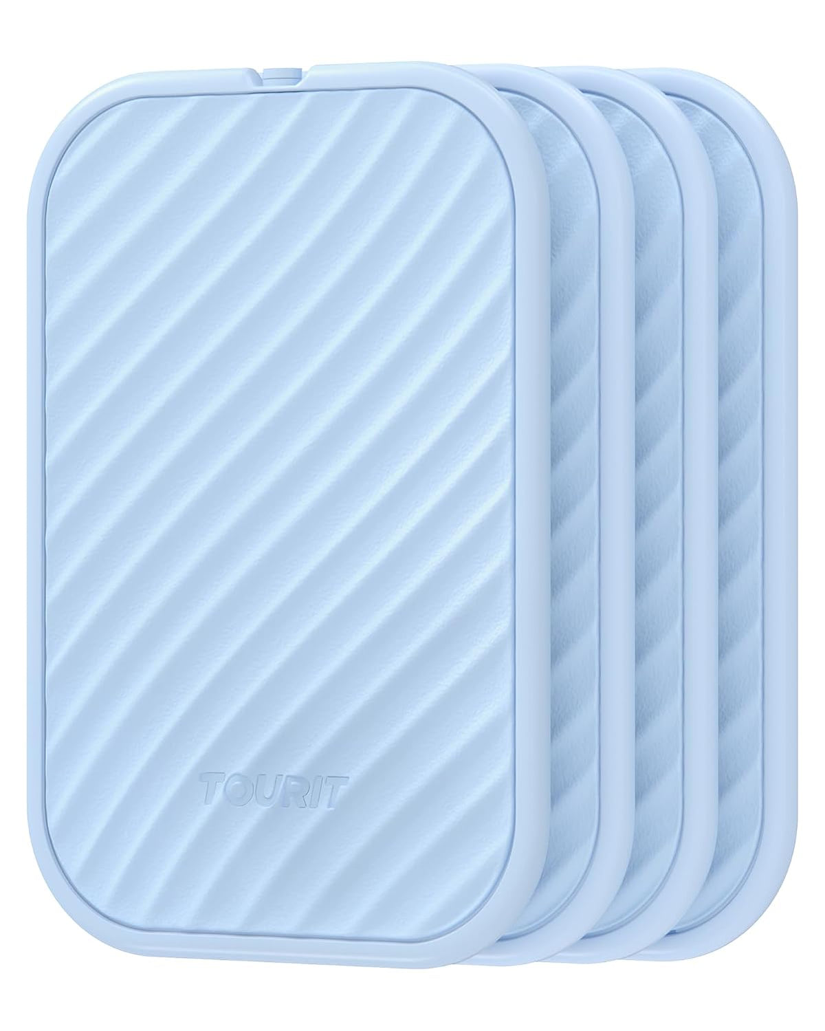 TOURIT 4 Pack Reusable Slim Ice Packs for Lunch Boxes and Coolers