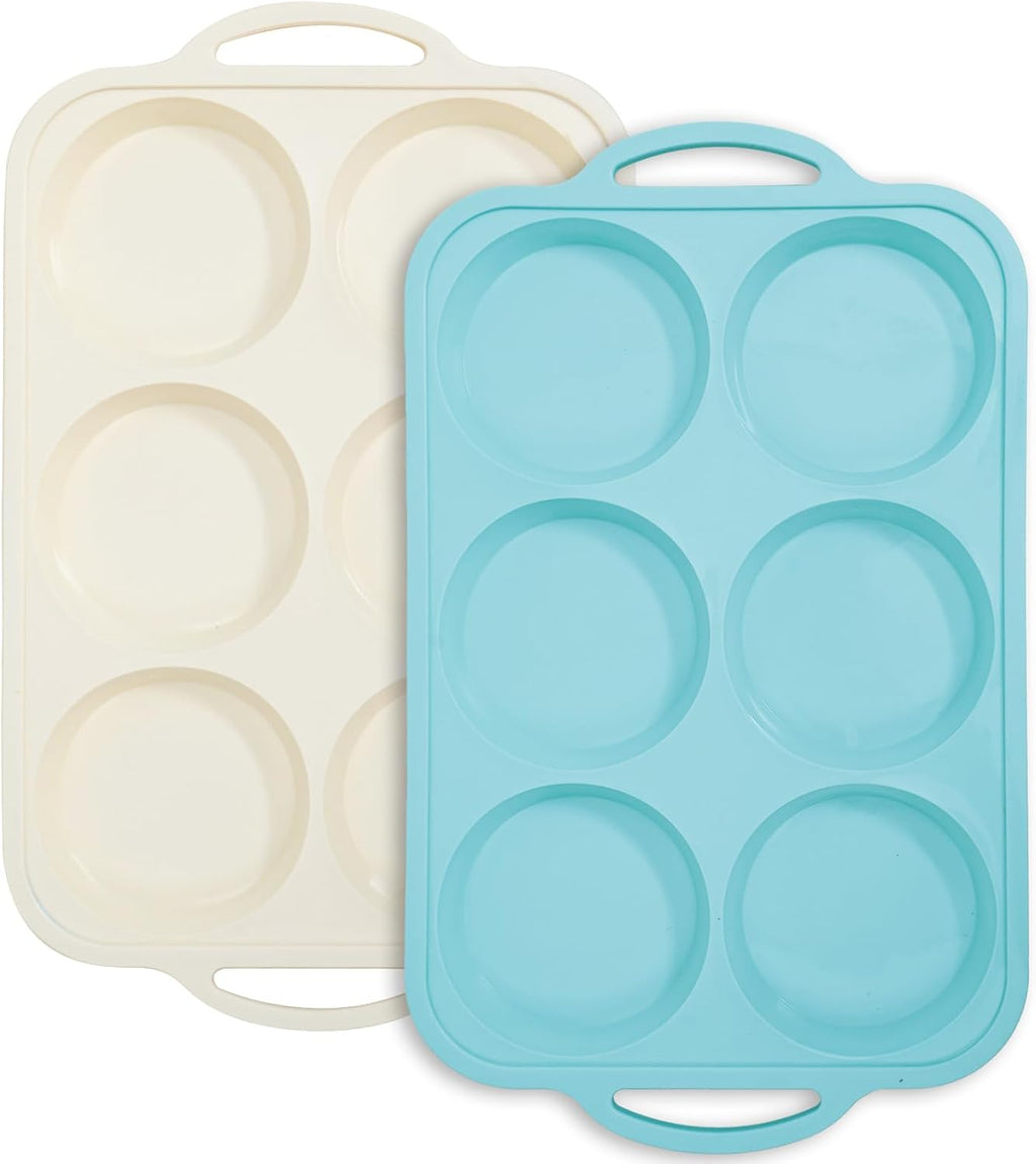 Nonstick Silicone Muffin Top Pan: 4 Inch Jumbo Silicone Egg Molds Frame