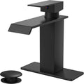 Bathroom Faucet, Matte Black Bathroom Faucet 3-or-1 Hole