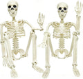 2 Pack 36in Posable Plastic Skeleton Halloween Decor - 3 ft Halloween Decor