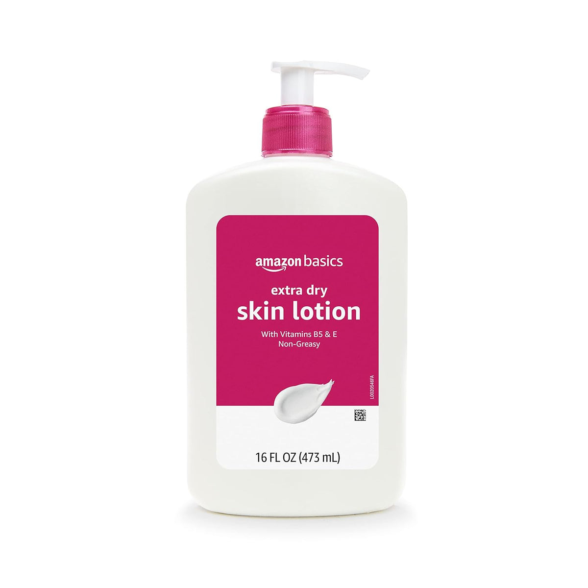 Amazon Basics Body Lotion For Dry Skin with Vitamins B5 & E, Clean Scent, 16