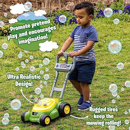 John Deere Bubble Lawn Mower for Toddlers, Bubble Blowing Machines