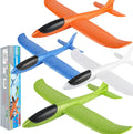 BooTaa 4 Pack Airplane/Flying Toys, 17.5" Large Throwing Foam Plane/Gliders - airplane flight toys for kids
