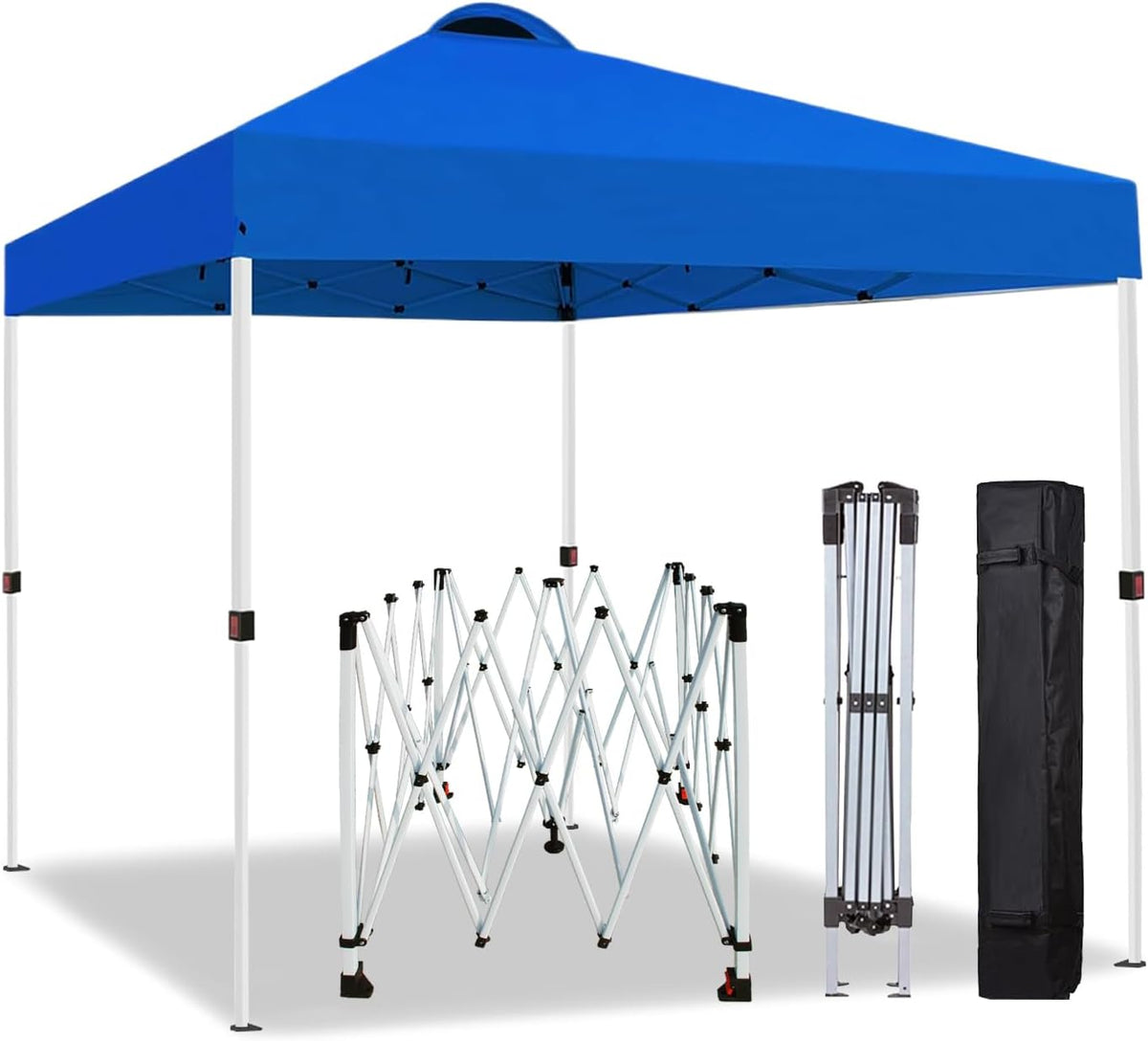 10x10 Pop Up Canopy Tent, One Push Center Lock Instant Setup Folding Shelter