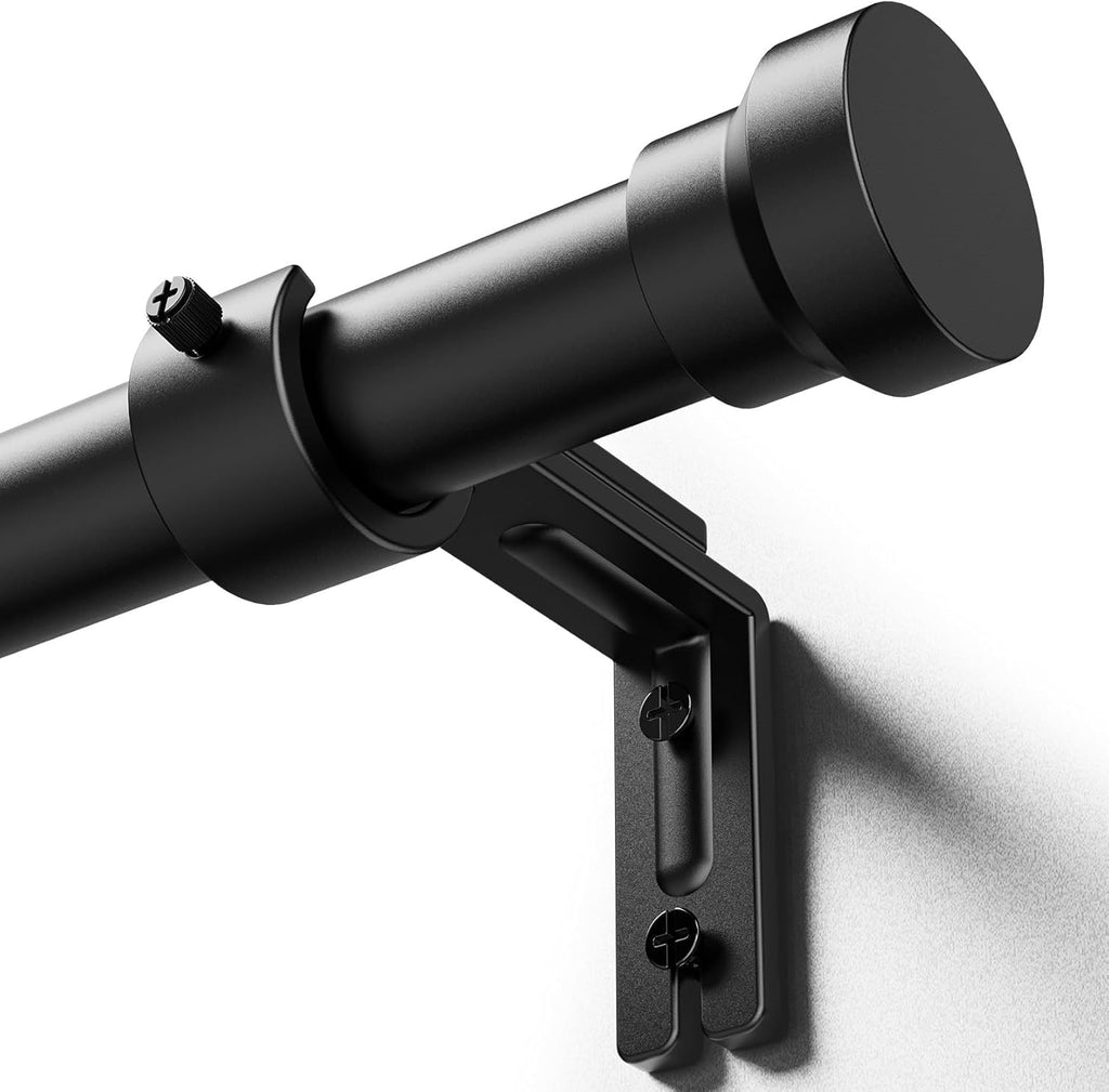 YaFex Curtain Rods 32-144 Inch, Heavy Duty 1 Inch Adjustable Curtain Rod for Windows - yafex curtain rod installation