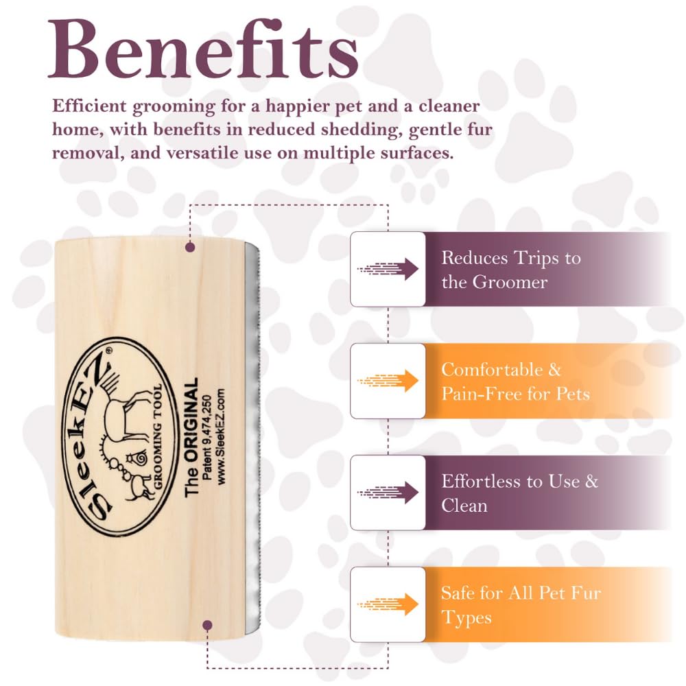 SleekEZ Dog Brush for Shedding & Dog Grooming Supplies