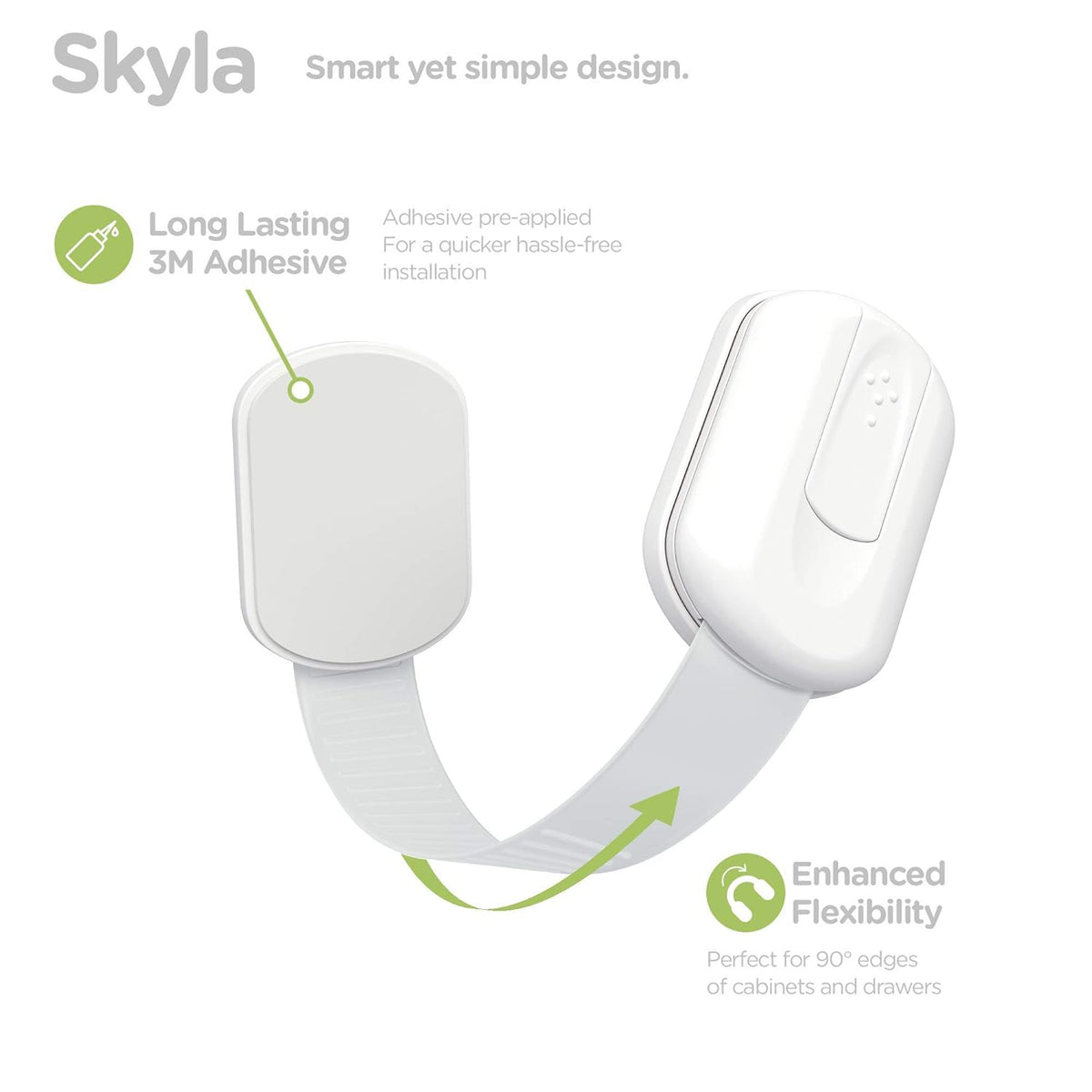 SKYLA HOMES Baby Locks (8-Pack) Child Safety Cabinet Proofing - Safe Quick