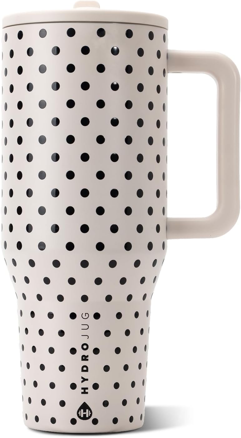 HydroJug Traveler 40oz, Insulated Water Bottle with Handle, French Vanilla