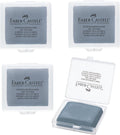Faber-Castell Erasers - Drawing Art kneaded Erasers, Large Size Grey - 4 Pack - faber castell eraser pencil