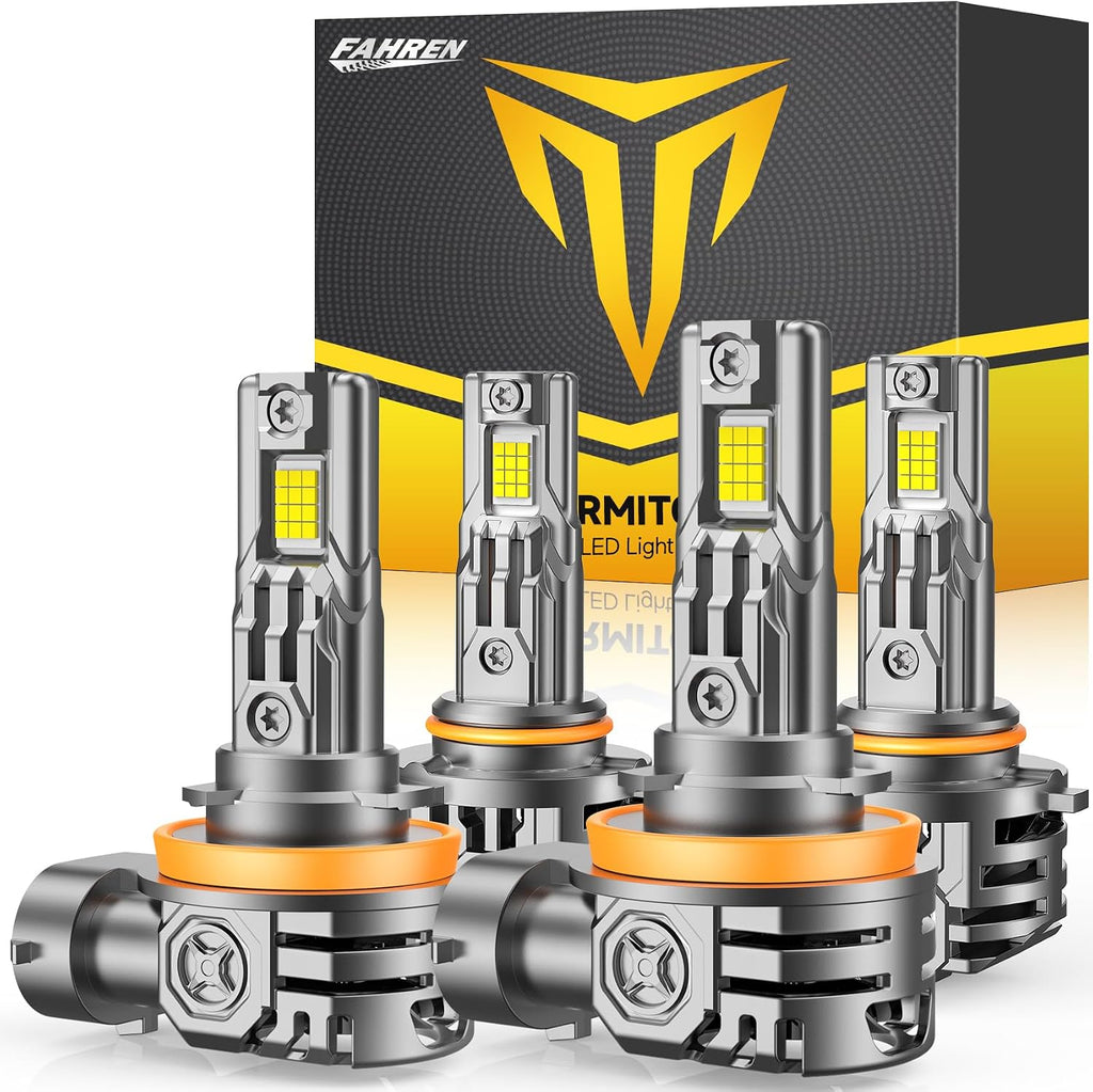 Termitor Upgraded H11 9005 LED Bulbs, 220000LM 2200% Ultra-Bright, 1:1 Mini Size
