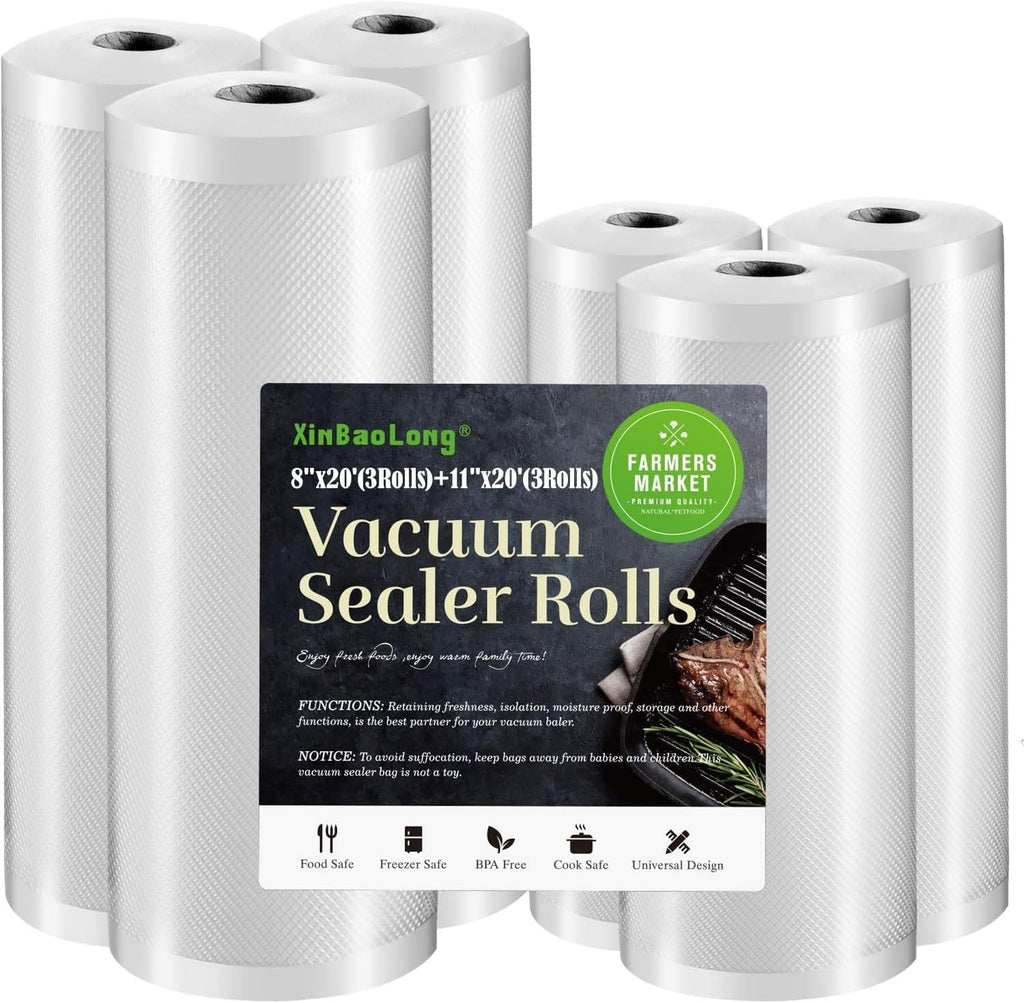 Vacuum Sealer Bags For Food 6 Pack, Kitchen Essentials, Sandwich Bags - vacuum sealer bags food grade