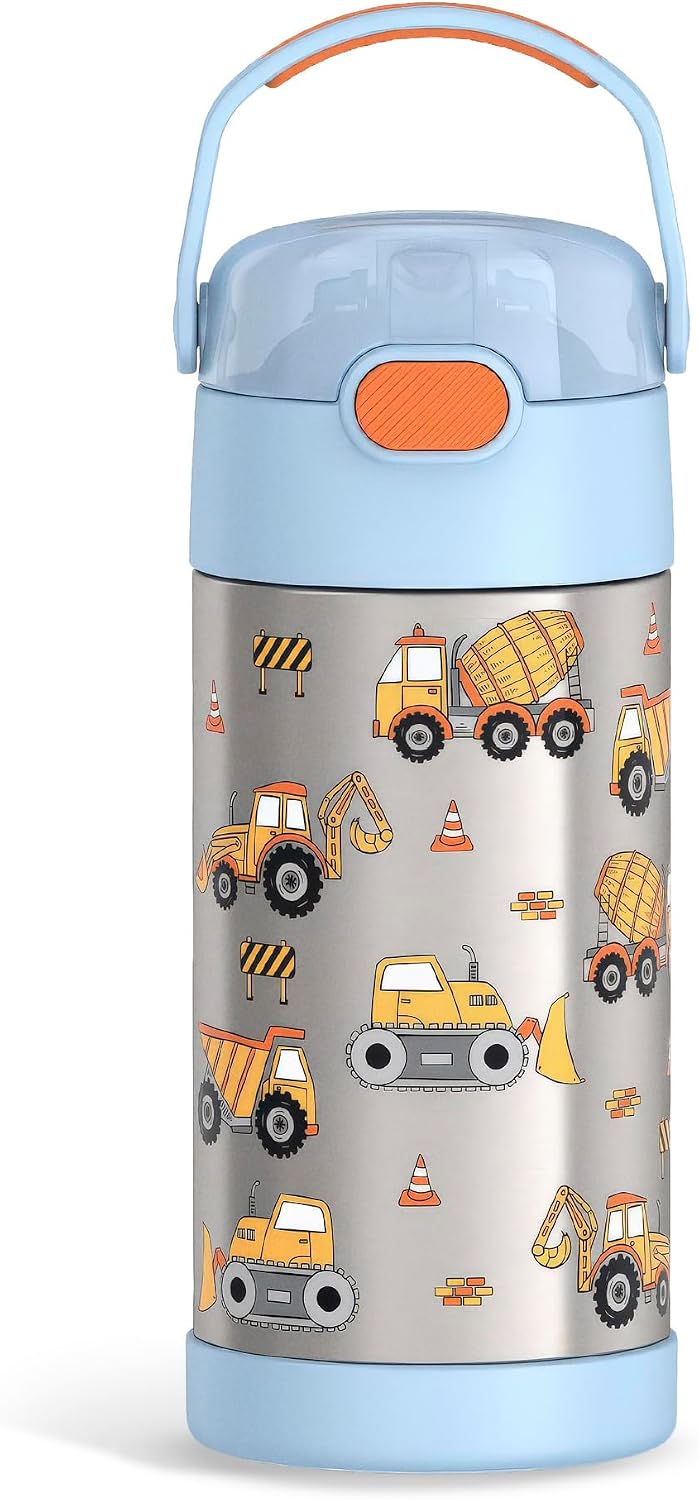 THERMOS FUNTAINER Water Bottle with Straw, 12oz, Construction