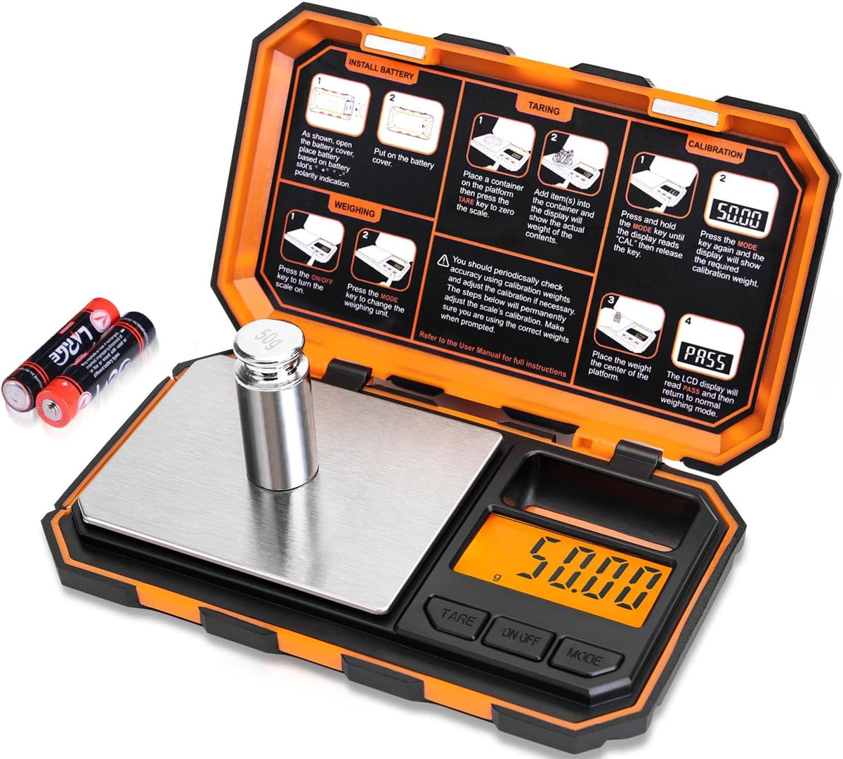 Fuzion Digital Pocket Scale, 500g x 0.01g Gram Scale, High Precision