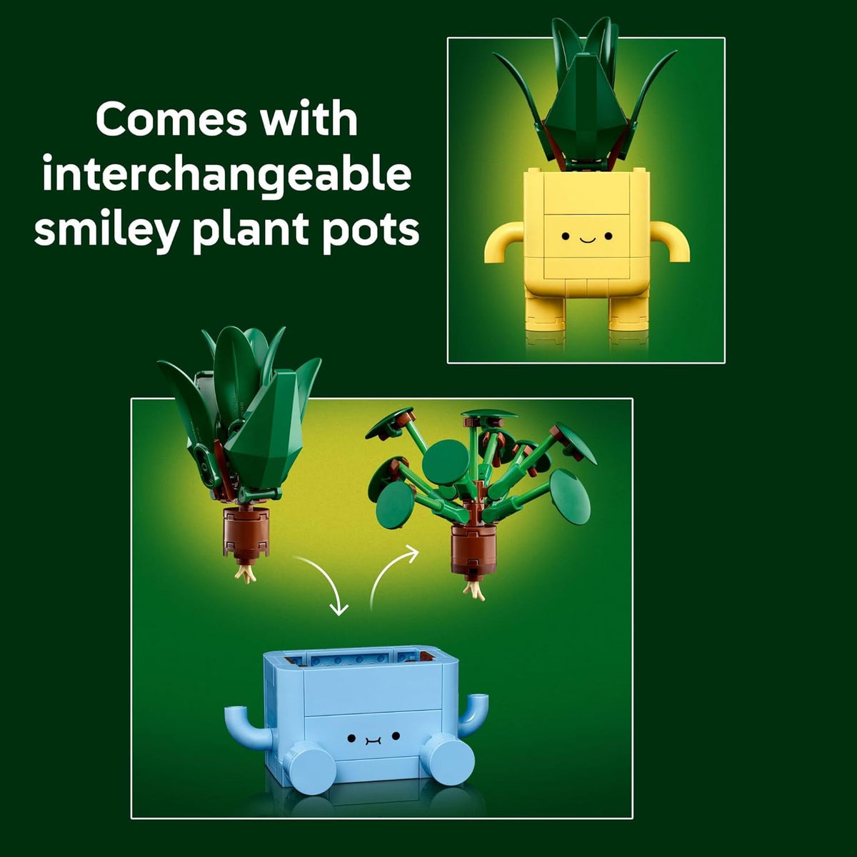 LEGO Botanicals Happy Plants Building Toy for Kids, Girls, and Boys 9+