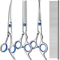 Professional 4 in 1 Dog & Cat Grooming Scissors Kit with Safety Round Tips - dog and cat grooming scissors