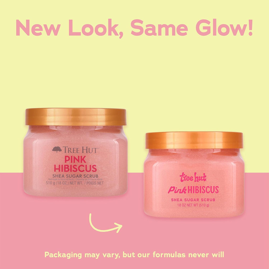 Tree Hut Pink Hibiscus Shea Sugar Scrub, Mothers Day Gifts, Exfoliating