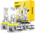 9005 H11 𝑯𝒆𝒂𝒅light Bulb, 65000LM 6500K Cool White