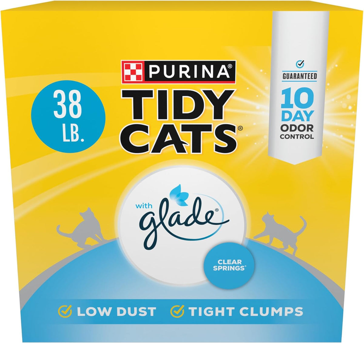 Purina Tidy Cats Clumping Cat Litter, Glade Clear Springs, 38 lb - purina tidy cats clumping multi cat litter glade