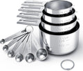 Stainless Steel Measuring Cups & Spoons Set, Cups and Spoons