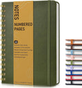 Lined Spiral Journal Notebook, A5 Hardcover Leather Journals for Women Men