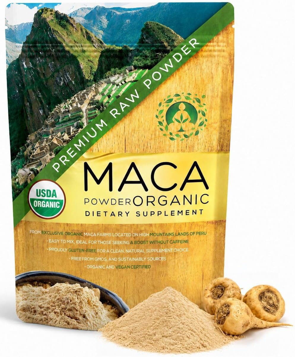 Maca Root Powder Organic - Peruvian Root Premium Grade Superfood