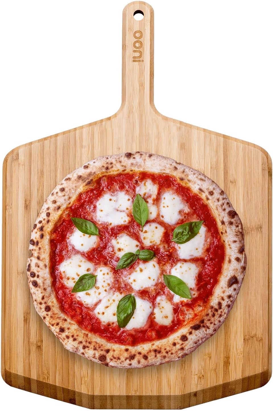Ooni 16” Bamboo Pizza Peel – Wooden 16 Inch Serving Board, Pizza Spatula Paddle