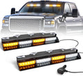 HLauto 2x16.8 inch Dash Strobe Lights, 48 LED Visor Light Bars