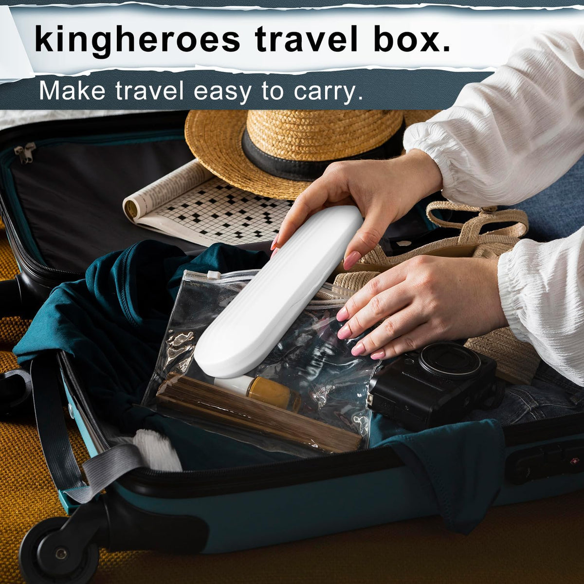 kingheroes Electric Toothbrush Set, Comes with 8 Brush Heads & Travel Case,4